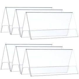NUOLUX Place Tags, Pop Stand, Card Stand, Acrylic Stand, Set of 6, Tabletop, Business Cards, Name Tags, Tabletop Name Tags, Display Stands, Name Cards, Meeting Places, Triangle, Stores, Sale Items,