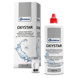 OXYSTAR Perossido di idrogeno per la disinfezione delle lenti a contatto, 300 ml, Bianco