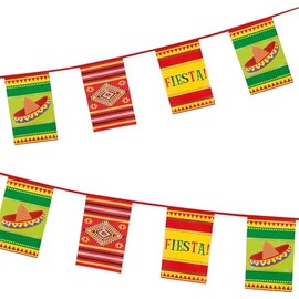 Mexican Bunting Fiesta Hanging Party Decoration Birthday Sombrero Chilli Carnival Mexico
