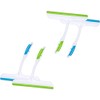 Pack of 4 practical squeegees with soft grip for glass/shower