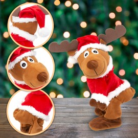 Musical Christmas Reindeer - Reindeer Christmas Decorations - Musical Christmas Decorations - Musical Twerking Reindeer For Kids - Christmas Musical Ornaments