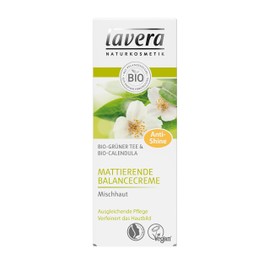Lavera Anti-Shine Matte Balancing Day Cream, Reduces Shine and Refines Skin, Vegan Organic Plant Active Ingredients, Natural Cosmetics, Natural and Innovative Face Care 1 x 50 ml