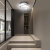 EIDISUNY LED Ceiling Light Modern Light Fixture Ceiling Silver Round
