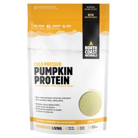 North Coast Naturals Cold Pressed Pumpkin Protein Powder – Rich in Magnesium, Iron and Zinc- 17 g of complete Protein for Immune Support – 340 g (Unflavoured, 340 g)