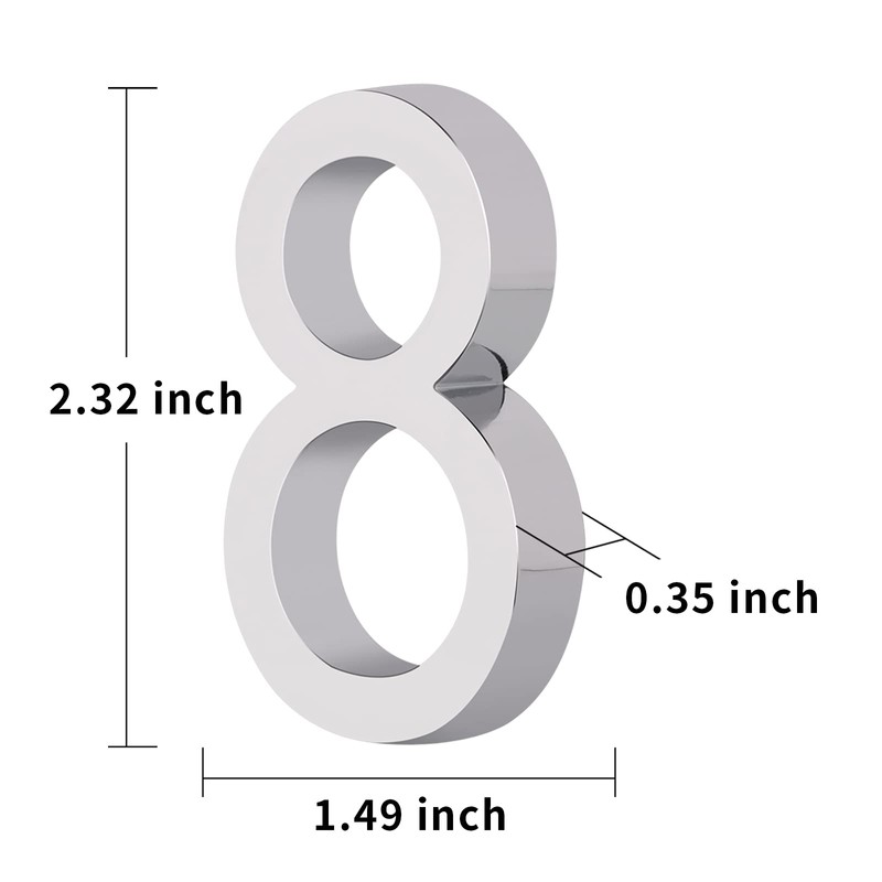 Self Adhesive Mailbox Numbers, Door Address Number Stickers for Office
