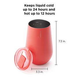 Rabbit Double Wall Stainless Steel Tumbler, 1 Count (Pack of 1), Coral