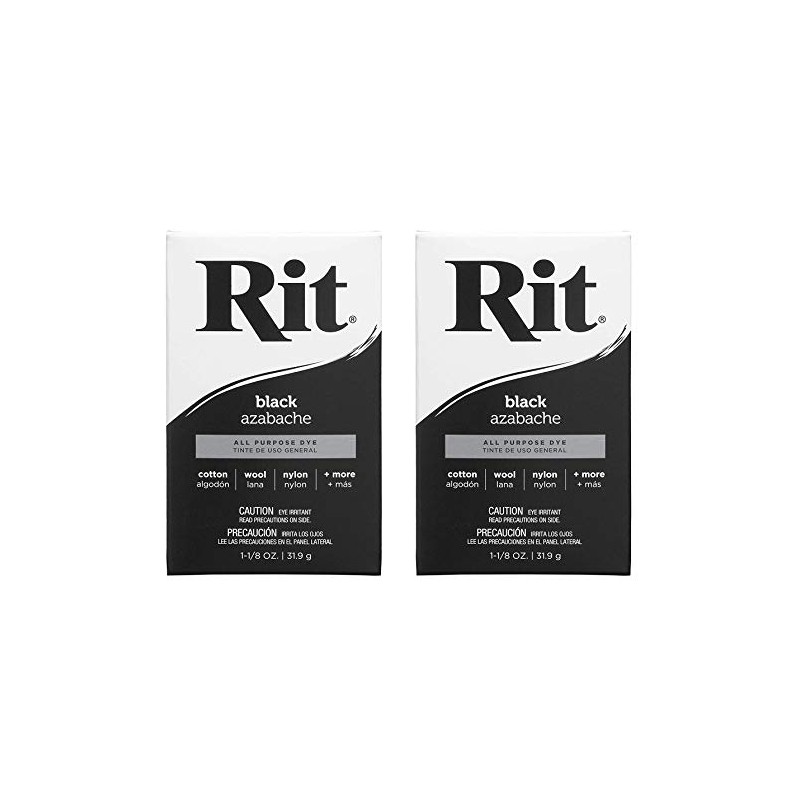 Rit, Black Purpose Powder Dye, 1-1/8 oz (Тwo Рack)