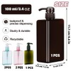 Empty Plastic Pump Bottles Dispenser,6Pcs 100ml Travel Pump Bottles Set,Refillable