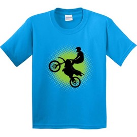 inktastic Motocross Rider Freestyle Sports Youth T-Shirt Youth Small (6-8) Pacific Blue 2de40
