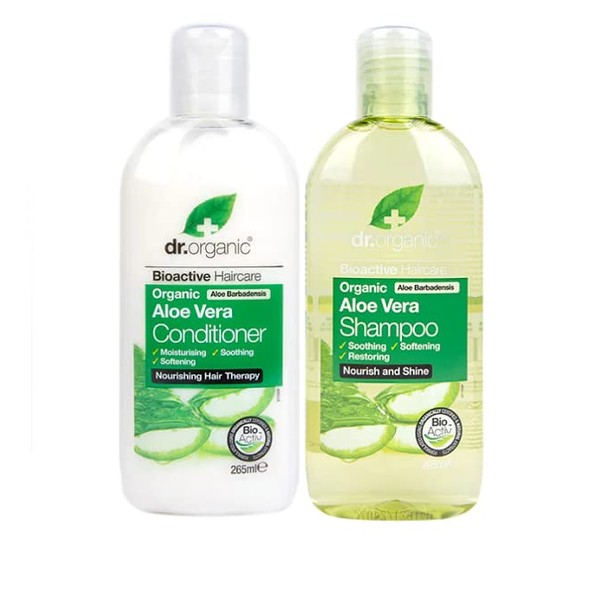 Dr Organic Aloe Vera Shampoo & Conditioner Duo - Vegan
