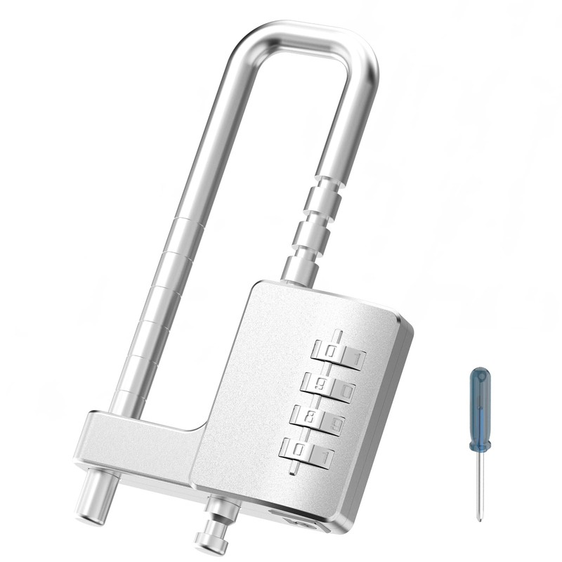 Cabinet Lock with Combination, Adjustable U-Shaped Combination Cabinet Lock Latches