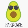 HARDCORE. AVOCADO Bumper Sticker Vinyl Decal 5 inches