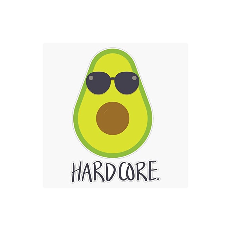 HARDCORE. AVOCADO Bumper Sticker Vinyl Decal 5 inches