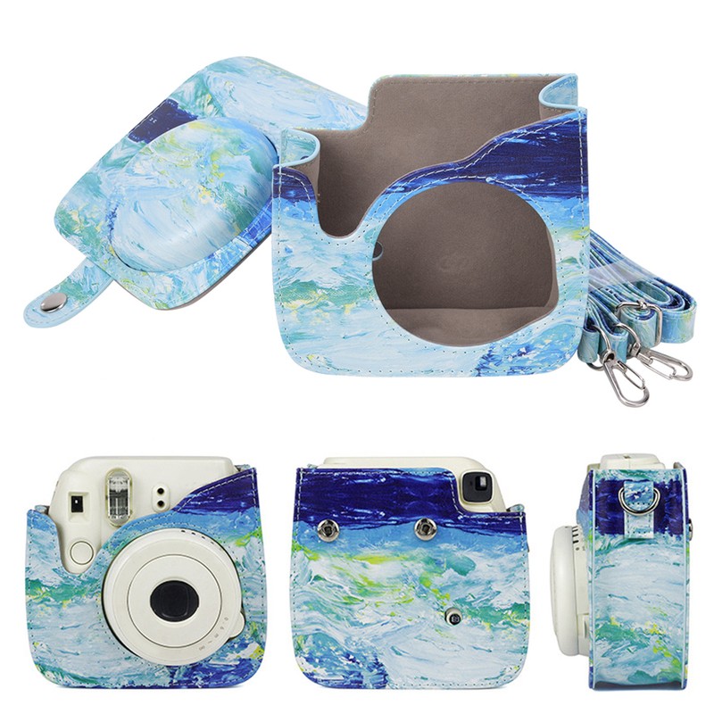 PU Leather Portable Single Shoulder Camera Case Protective Pouch Cover