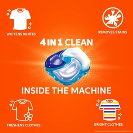 Matic Laundry Detergent Pods, 18 Count, 4-in-1 Formula, for Top and Front Load Washers
