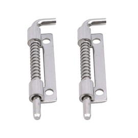 2x Stainless Steel Spring Loaded Latch Faster Locking Bolt Lock for Door Shed Gate or Tailgate Trailer Garage