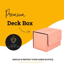 Card Guardian - Premium Deck Box for 100+ Cards for TCG Trading Card Games (Pink)