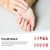 Baluue Glossy Red French Tip Press on Nails 24pcs Set