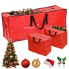 Pack of 3 Christmas Tree Covers, Christmas Tree Storage Bag