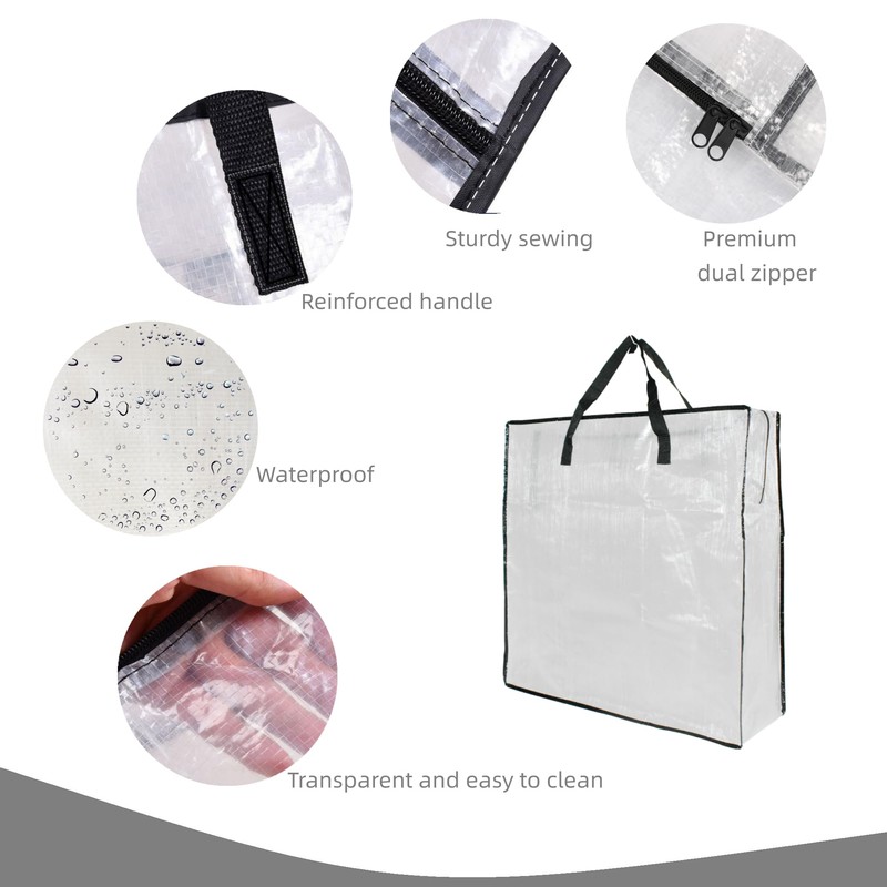 GONGKANGYUAN 25 Gallon Large Clear Storage Bags with Zipper and