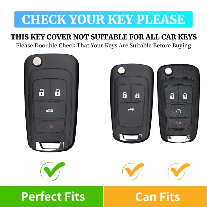 EnerCharge Key Fob Cover with Keychain,Soft TPU and Leather Full