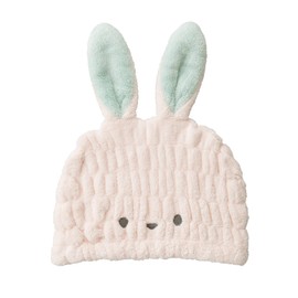 CB Japan Carari Zooey Towel Cap, Facial Cleansing, Pool, Bath, Microfiber with 3x Absorption Power, Rabbit, Head Circumference: 17.3 - 31.5 in (44 - 80 cm), Quick Absorption Fiber Gaps, Quick Dry