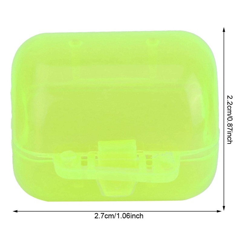 Roberee Fishing Hook Box – 50 Pieces Fluorescent Yellow Plastic