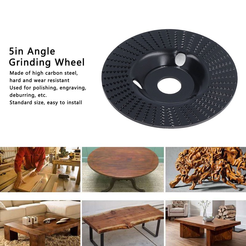 5in Grinding Wheel High Carbon Steel Wood Carving Disc Angle