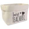 Large 'Best Teacher Ever!' Canvas Organiser/Storage Bag (OR00028197)