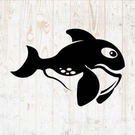 Fish Wall Decals Silhouette - Fish Wall Stickers - Fish Sea Nautical River Ocean Fisherman - Fish Room Decor for Bedroom Kitchen Laptop Water Bottle Car Window Decals DWSV5311