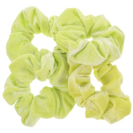 Outanaya 4pcs Fluorescent Hair Scrunchies Stretchy Decorative Hair Ties for Women for Sports Yoga Special Occasions Minimalist Style No Damage to