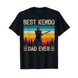 Mens Funny Vintage Retro Best Kendo Dad Ever Father's Day T-Shirt