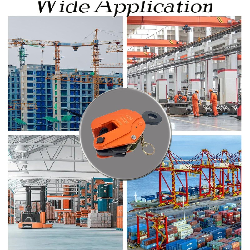 INTBUYING Vertical Plate Lifting Clamp 3T Load with Lock Hoist