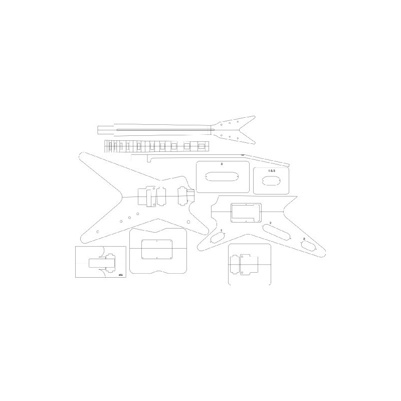 Electric Guitar Routing Template - ML