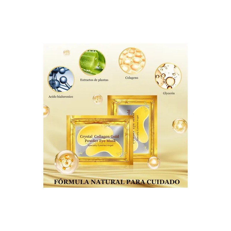 Parches Para Ojos Ojeras Colgeno Oro Arrugas 25 Pares Mixta