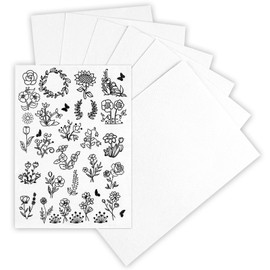 6Pcs 8"x6" Water Soluble Stabilizer for Embroidery - Printable and Paintable Tear Away Stabilizer for Embroidery - Percfect DIY Paper Embroidery Stabilizer Allow to Create Amazing Embroidery Patterns