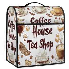 Coffee Decor Blender Cover Dust Cover, Kitchen Aid Cover for Mixer, Washable Kitchen Aid Stand Mixer Appliance Cover, Resistant Protective Coffee Maker Cover for Stand Mixer