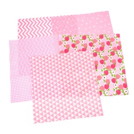TEHAUX 5Pcs Printed Cotton Fabric Squares for DIY Crafting Patchwork Fabric for Quilting Colorful Cloth for Sewing Projects