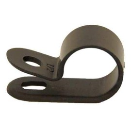 Cable Clamp, 1/8 In, Black, Pk100