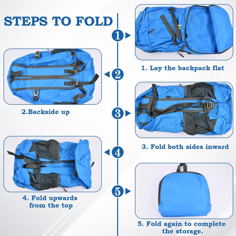 35L Lightweight Foldable Backpack, Packable Backpacks, Hiking Backpack, Ultralight, Waterproof