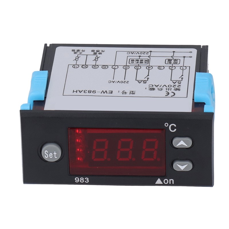 Temperature Controller Cooling Heating Multifunctional Thermostat with Dual Sensor AC220V