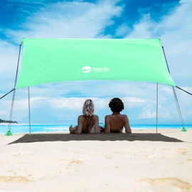 EasierHike Beach Shade Tent, 7 × 7.15 Ft Portable Easy Pop Up Beach Canopy, UPF50+ Sun Protection Shelter, Windproof & Water Resistant, Stable with 4 Sandbags & Windproof Cords, Perfect for Family