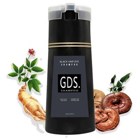 Hair Dye Shampoo 3 in 1, Gds Dye Shampoo, Instant Hair Color for Gray Hair Coverage Natural & Long-Lasting, Champu Para Canas for Men & Women 6.76 fl.oz (Black)