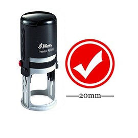 Ronda mismo que entinta de Maestros de Ninos sello RIGHT AND CHECKsello de encargo personalizada SHINY 20mm Mini goma
