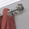 Kensignton 5/8" Curtain Rod Set 28-48" Venetian Silver
