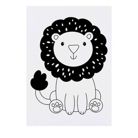 'Friendly Lion' Temporary Tattoo - Water Resistant, Skin-Safe, Non-Toxic Transfer (TO00084809)