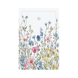 Nijuodnijir Light Switch Cover Plate Colorful Floral Plants Wildflowers 1 Gang No Device Blank Electrical Wall Plates Faceplate Decorative Switch Plate For Bed Room Living Room Decor