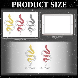MAYJOYDIY Snake Animal Rhinestone Iron on Hotfix Wild Animal Heat Transfer Decal Snake Wave Shape Rhinestone Hotfix Transfer Sticker Bling Clothing Repair Applique for Shirts Bags Hats Jacket Jeans