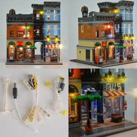 Butterfly Designs UK LED Light Kit for Creator 10246 Expert Detective's Office Lighting USB **Does Not Include Model**
