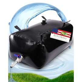 Erfolkerz 240L/65gal Long Term Water Storage Containers,Emergency Water Storage Bag, Soft Portable Vinyl Bathtub Water Bladder with Valve&Stainless-Steel Outlet-Reliable & Resistant for All Climates